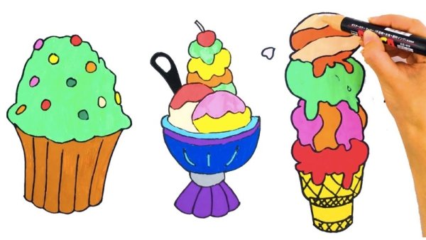 Нарисовать из мороженого другой предмет