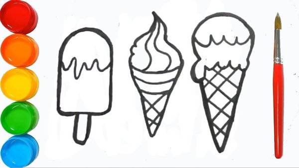 Мороженое на палочке для рисования