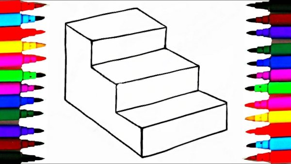 Лестница в изометрии
