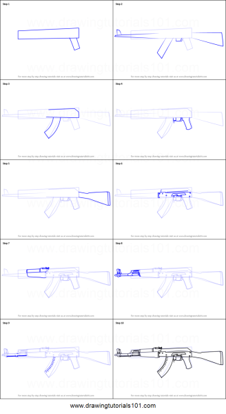 Алгоритм рисования оружия для детей