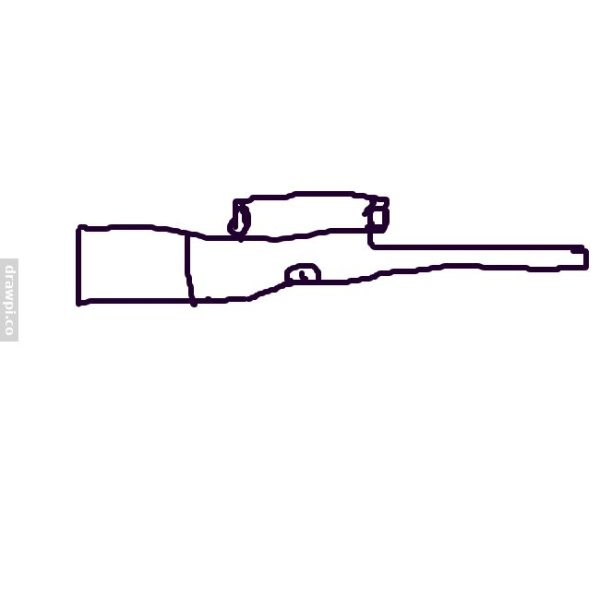 Поэтапное рисование винтовки