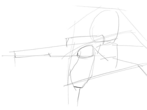 Как нарисовать курок пистолет