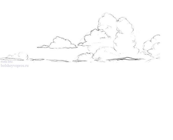 Поля карандашом поэтапно