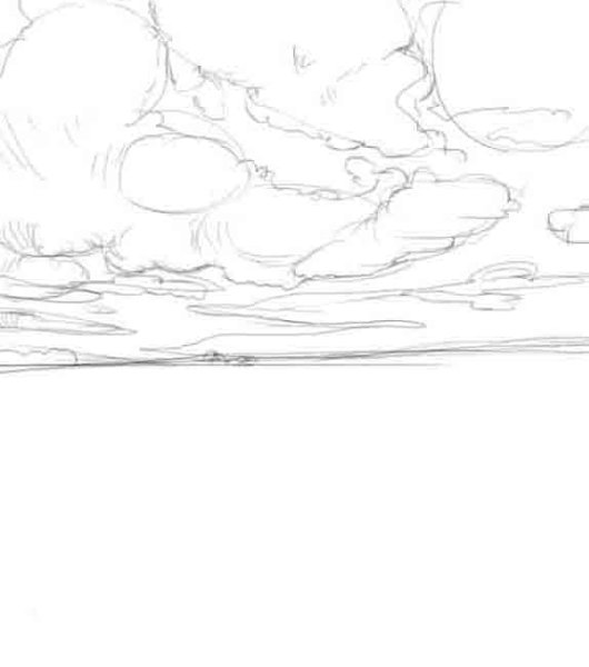 Этапы рисования пейзажа