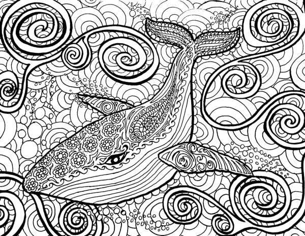 Раскраска антистресс психоделика
