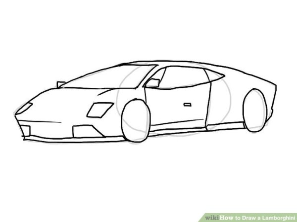 Поэтапное рисование Ламборгини