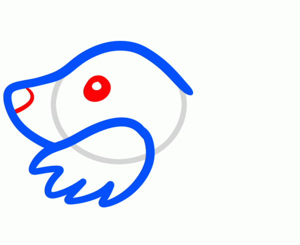 Крот поэтапное рисование