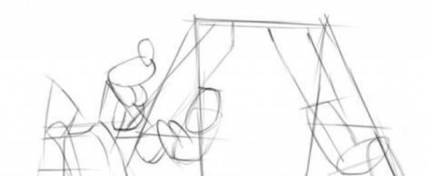 Рисование качели