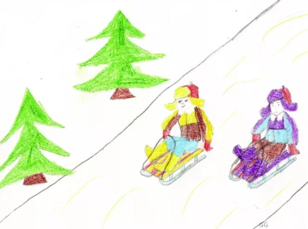 Детская горка раскраска