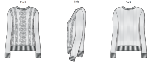 Джемпер технический эскиз