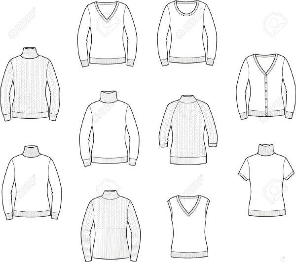 Джемпер технический эскиз