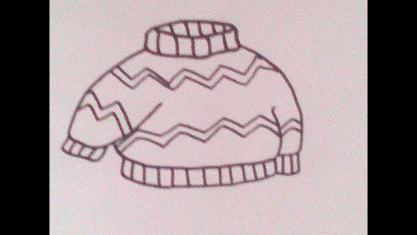 Нарисовать свитер карандашом