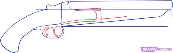 Дробовик обрез чертеж двустволка