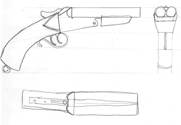 Обрез ИЖ 43 чертеж