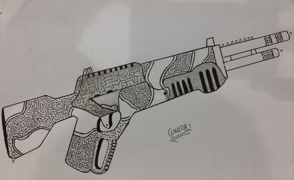 Рисунок дробовика легкий