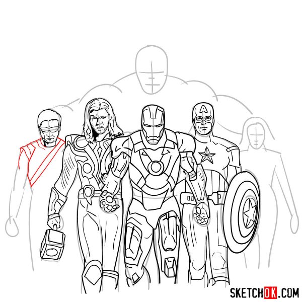 Мстители для рисования