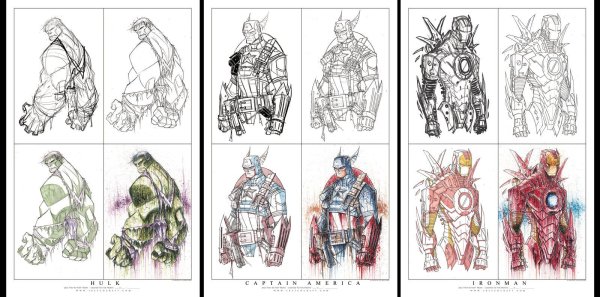 Мстители поэтапно