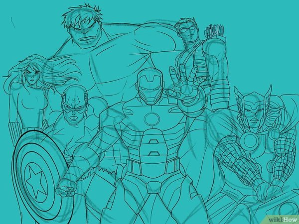 Нарисовать Мстителей