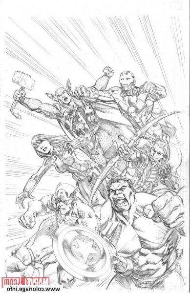 Мстители для рисования