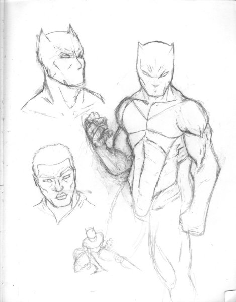 Черная пантера для срисовки