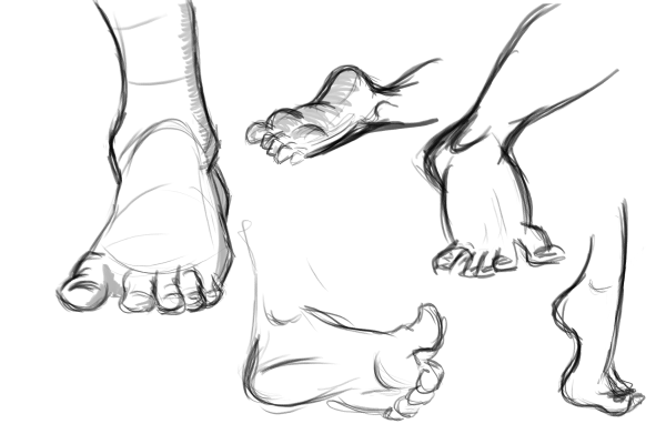 Ступня сбоку туториал