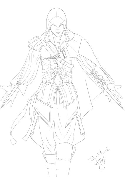 Рисунки для срисовки ассасин Крид