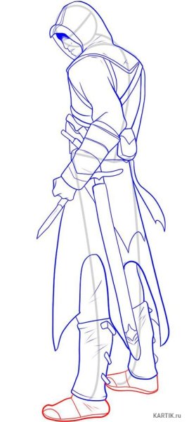 Эцио ассасин скетч