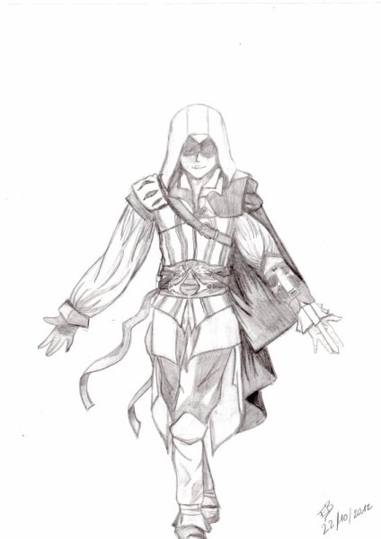 Рисунки для срисовки ассасин Крид