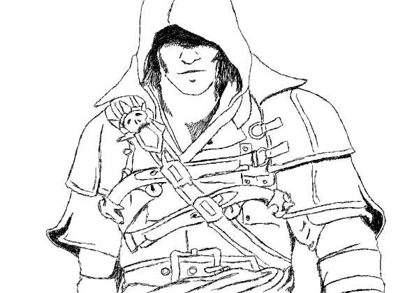 Рисунок ассасин по шагам