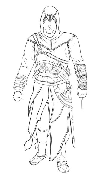 Раскраска ассасин Крид 3