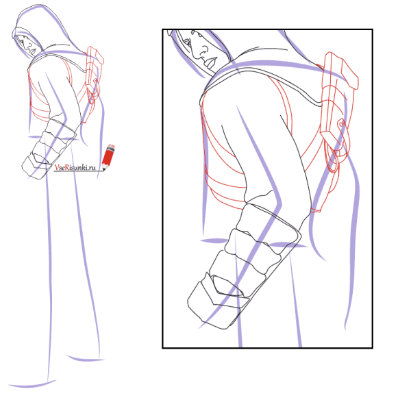 Поэтапное рисование ассасина