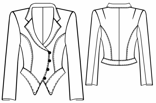 Крой пиджака женского