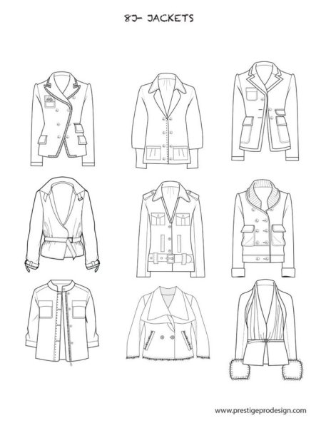 Технические рисунки одежды в иллюстраторе