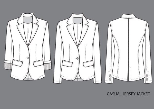 Технический эскиз жакета