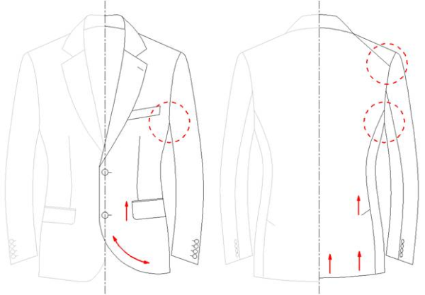 Макет мужского пиджака