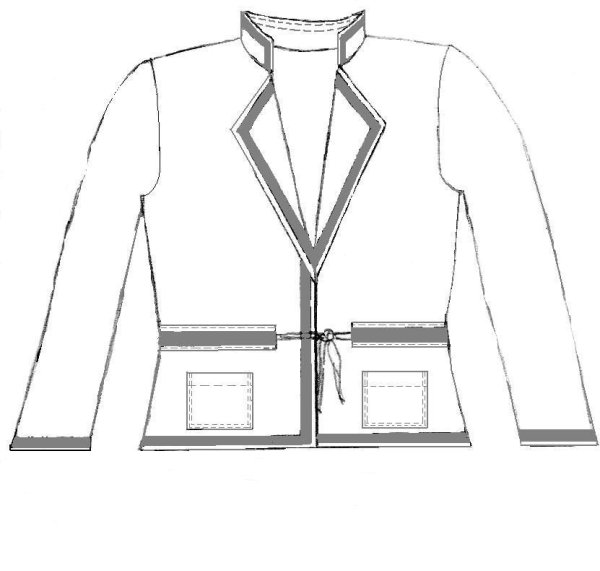 Эскизы моделей аналогов женских жакетов