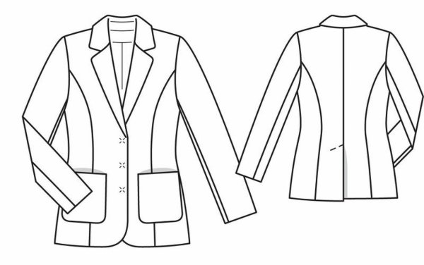 Английский воротник технический эскиз