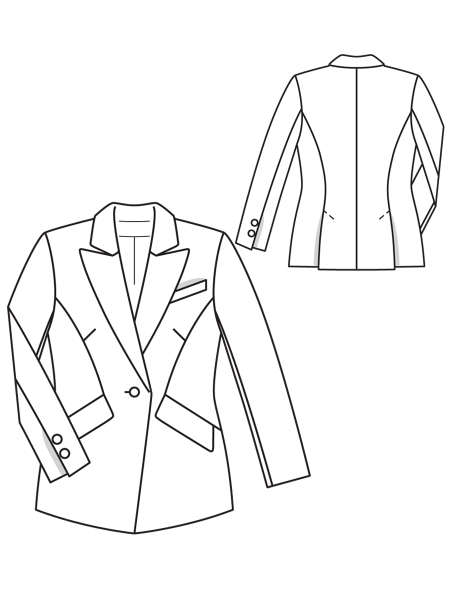 Форма пиджака сбоку вектор