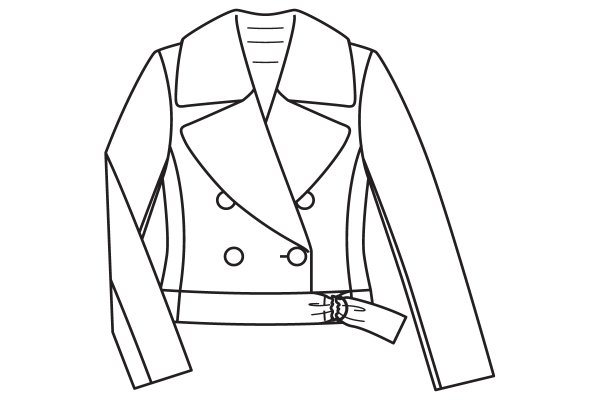 Нарисованный пиджак мужской