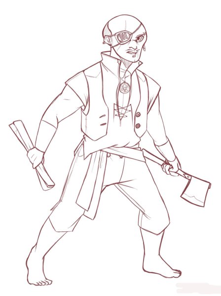 Раскраска Капитан пиратов