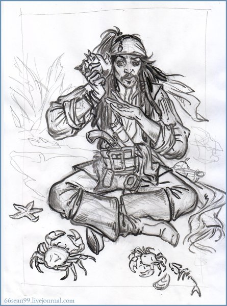 Пират раскраска для малышей