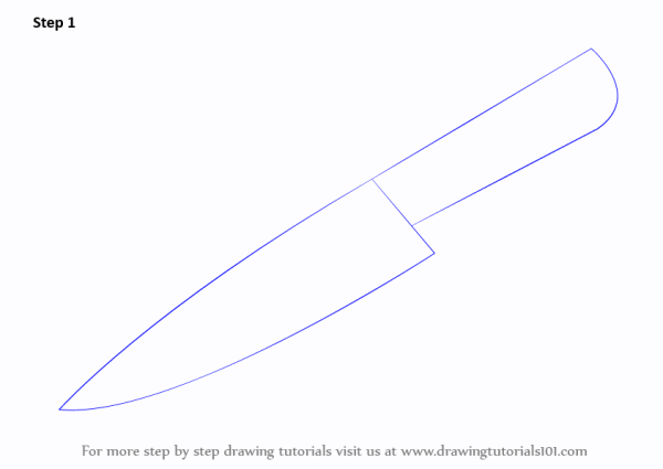 Поэтапное рисование ножей