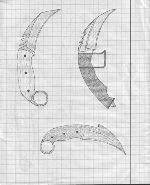 Ножик для рисования красками