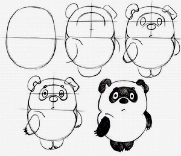 Винни пух рисунок карандашом