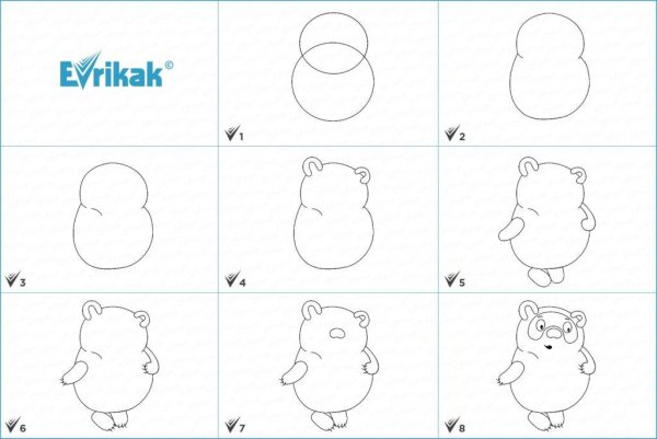 Винни пух рисунок поэтапно