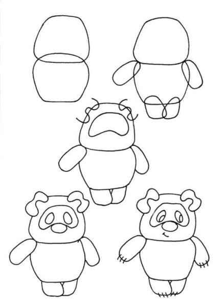 Простые поэтапные рисунки