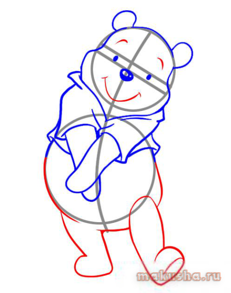 Винни пух пошаговое рисование