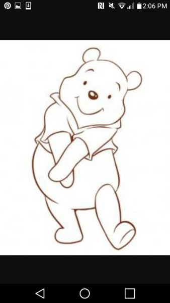 Винни пух карандашом