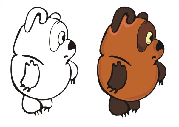 Винни пух рисунок