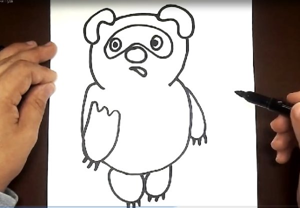 Научиться рисовать Винни пуха